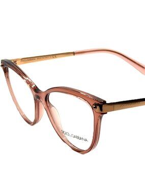 NEW DOLCE & GABBANA DG 5042 3148 Transparent Pink Women Eyeglasses 52mm 17 140